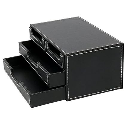 Artikle 4 Litter Drawer Leather Office Desk Organizer Multi