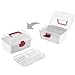 MyGift First Aid Clear Top Case w/Removable Tray & Handle, Family Emergency Kit Storage Organizer