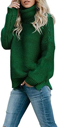 Goldpkf Womens Long Sleeve Fashion Casual Turtleneck Pullover Chunky Knit Sweater Tops