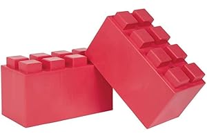 EverBlock 12” x 6” Full Size Plastic Modular Bulk Pack | 18 Piece Pack | Giant Building Blocks | Easy to Connect & Reuse | Indoor & Outdoor Use | Build Displays & Structures | Red