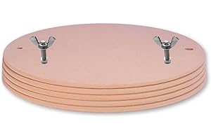 Penguin Pottery Bats 12 Inch Round Medex MDF Set of 5 - Round Pottery Wheel Bats with Pre-Drilled Bat Pin Holes Set 10 Inch Apart - Fits Most Standard Pottery Wheel Brands