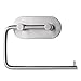KONE to- 2 Free Toilet Paper Holder Stand with Shelf Brushed Nickel, Oval, Silver