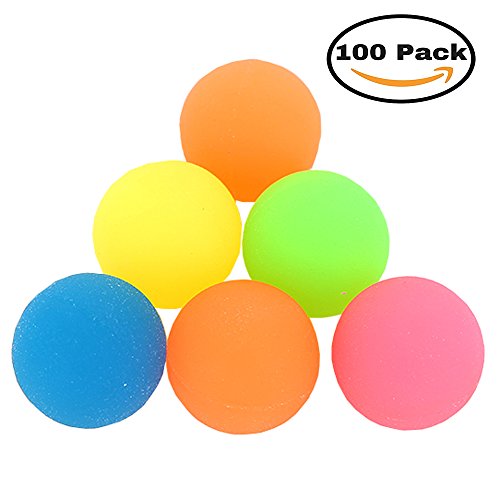 Mydio 100 Pack Bouncy Balls,Assorted Color,Solid Color High Bouncing Balls For Kids Playtime, Prizes and Birthday Gift