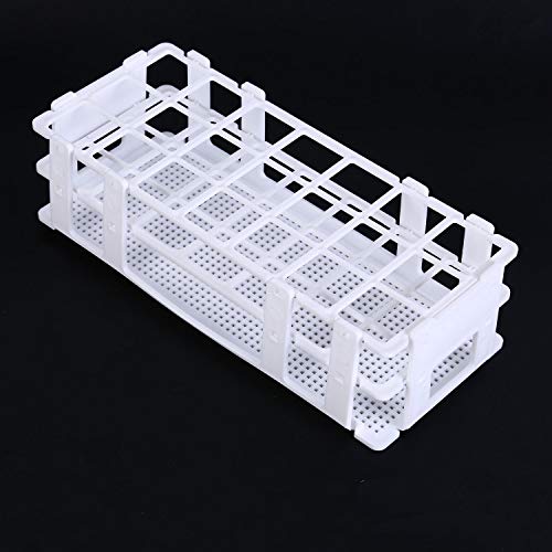 MeiMeiDa 60ml Large Floral Tube Rack Flower Tube Holder Stand - Plastic Test Tube Rack with 21 Holes for 30mm Tubes, Detachable