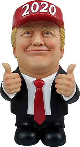 DWK - Running Strong - Collectible Donald Trump Caricature Indoor Outdoor Figurine Two Thumbs Up with 2020 Campaign Hat Political Novelty Home Office Garden Décor Accent, 10-inch