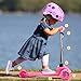 Hikole Kids 3 Wheels Scooter Mini Adjustable Kick Scooter for Toddler Baby Boy Girls Age 2 to 6 Years Old (Pink)