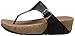 FitFlop Women's The Skinny Cork Leather, Black, 7 M US