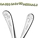 TeamFar Toddler Kids Preschoolers Utensil Flatware Silverware Set, Pure Stainless Steel, Non Toxic & Healthy, Brushed Surface, Carved Animal Handle, Set of 4, Dishwasher Safe