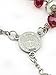 Saint Benedict Evil Protection Medal with Cross Red Crystal Beads Auto Car Rosary Mirror Rearview