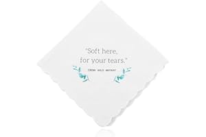 Wedding Handkerchiefs for Women Men Wedding Gifts Handkerchief Hanky for Family Memorial Funeral Favors for Guests Hankie