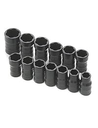 SK 803 13 piezas 3 8 Inch Disco estándar y métrica TurboSocket Fastener Removal Set