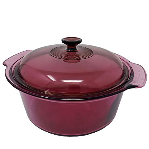 Corning Vision Cranberry 5 L (Quarts) Dutch Oven with Lid