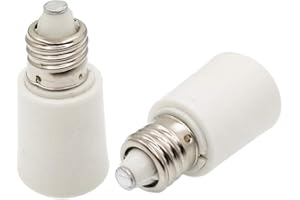 E-Simpo 10pcs E11 to E11 mini Candelabra Light Socket Base e11 led lamp Holder Adapter Extender Converter Extension(10pcs E11 to E11 Extender)