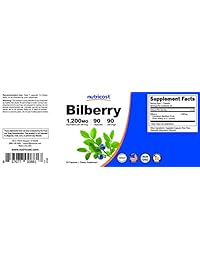Nutricost Bilberry Capsules 1200mg (90 Veggie Capsules) - Gluten Free and Non-GMO