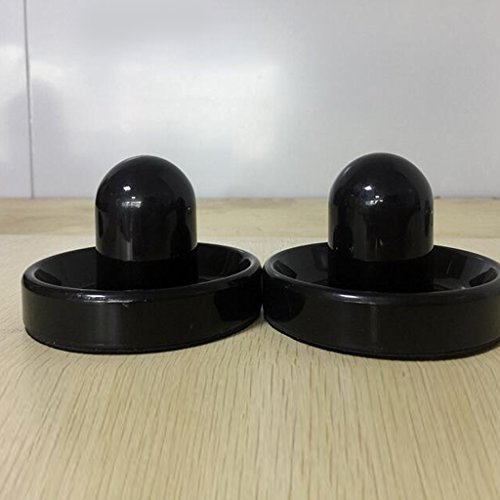Dovewill 2 Pieces Durable Plastic Air Hockey Pushers Goal Handles Paddles Replacement for Game Tables - Choice of Color and Size - Black, Large - Thumbnail 7