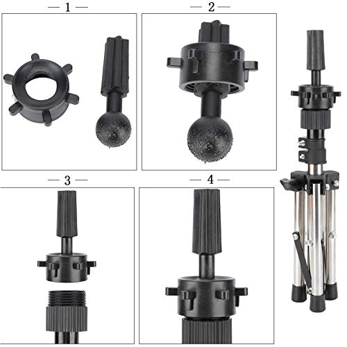 image for Mini Mannequin Head Holder Tripod Stand for Hairdressing Training Adju