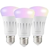 DAILYCOMB E27 Wi-Fi Smart Light Bulb, A19 LED, Dimmable Multicolor,No Hub Required, Free APP and Voice Control, Compatible with Amazon Alexa and Google Assistant(3 Pack)