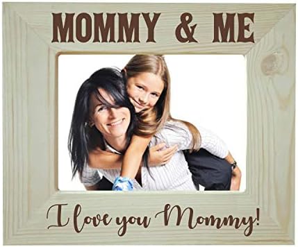 Yaya Cafe Photo Frame for Mother Mommy I Love You Engraved Wooden