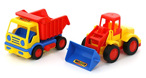 Wader Quality Toys Basic Kipper und Radlader (im Schaukarton)