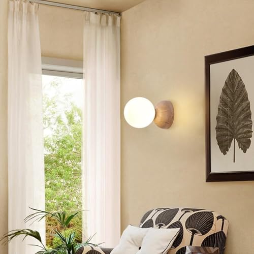 Moderno Lámpara de pared estilo japonés wabi-sabi con pantalla de piedra natural,Aplique LED vintage para espejo de baño,Lampara de pared de comedor,Luz para sala,pasillo,dormitorio,estudio (I)