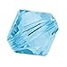 Swarovski Crystal, #5328 Bicone Beads 4mm, 24 Pieces, Aquamarine