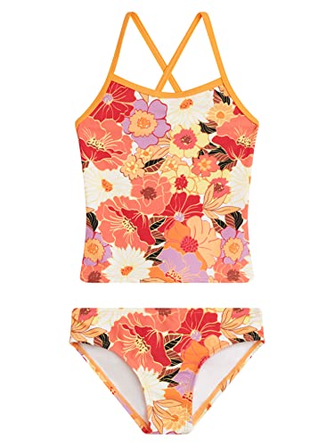Kanu Surf Girls' Melanie Beach Sport 2-pc UPF 50+ Banded Tankini, Gianna Yellow…