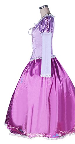 Deluxe Adult Women's Tangled Rapunzel Princess Costumes Back Laced-up Strap - Image 3