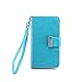 IZENGATE Wallet Case Designed for Samsung Galaxy S5 - PU Leather Flip Cover Folio with Stand (Turquoise Blue)