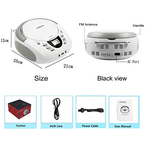 6 LONPOO+Portable+Bluetooth+Earphone+Player+White