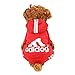 Idepet(TM) Adidog Pet Dog Cat Clothes 4 Legs Cotton Puppy Hoodies Coat Sweater Costumes Dog Jacket (M, Red)