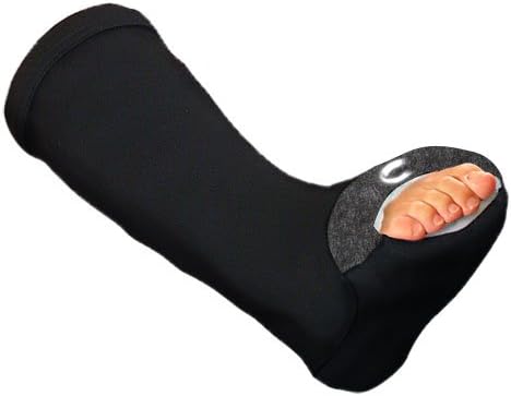 The Cast Cover - Leg Fleece-toe - Black (Toddler Foot L:6in-8in L:11in-13in C:13in-15in)
