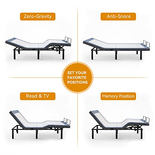 POMT Queen Adjustable Bed Base Ergonomic Electric Bed Frame