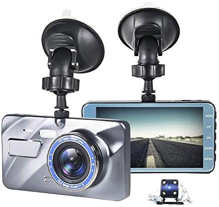 ドライブレコーダー リアカメラデュアルレンズlcd 4インチ1080p車dvrのダッシュカムビデオ