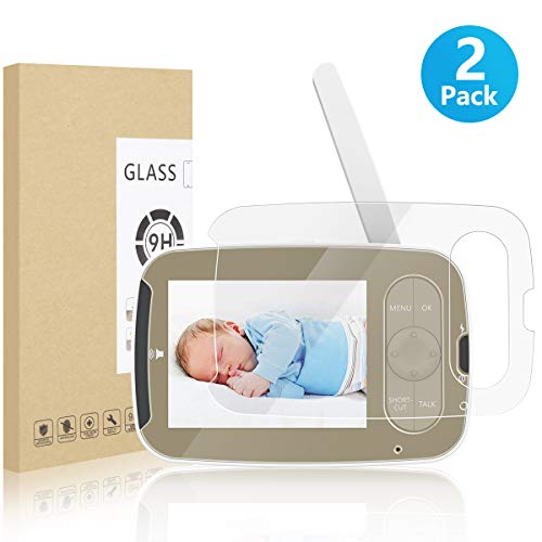 Infant Optics DXR-8 Monitor Screen Protector, (2 Pack) HD Tempered Glass Screen Protector with Installation Guide [Bubble-Free Installation] [Scratch Resist] for Infant Optics DXR-8 Monitor ...