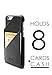 HUSKK [iPhone 6/6S] Slim Leather Wallet Case - Up to 8 Cards Plus Cash - Quickdraw [QDPH6B] - Top Grain Leather Black