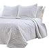 Multiple Sizes - Oversized-3pc Quilted Coverlet Set- White -King- 1 Coverlet 104