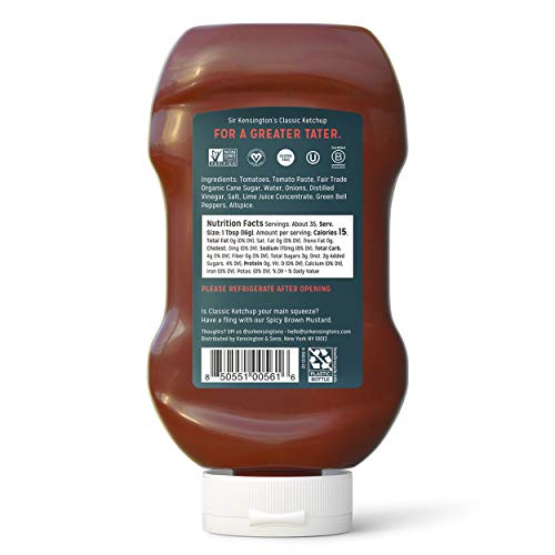 Sir Kensington's Classic Ketchup, 20 Ounce, Pack of 6