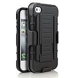iPhone 4 Case, Military Future Armor, Hybrid Defender, Dual Layer Bumper. Kickstand w/ BELT CLIP HOLSTER. Impact & Shock Resistant Robot Hard Shell Case for iPhone 4 and 4S by VANGUARD CASES