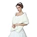Diyouth Ivory Shawl Wrap Faux Fur Scarf Stoles for Wedding Dresses