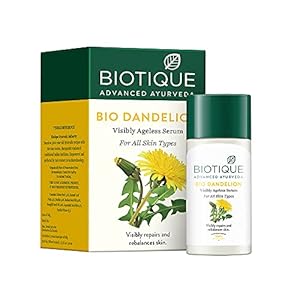 Biotique Dandelion Youth Anti- Ageing Serum For All Skin Types, 40ml