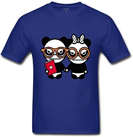 Custom Cotton Hipanda Couples T-Shirt Short Sleeve O Neck Tee XXL Royal Blue