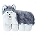 ZippyPaws - Squeakie Pup No-Stuffing Plush Dog Toy, 11 Squeakers - Husky