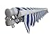 ALEKO AW12X10BWSTR03 Retractable Patio Awning 12 x 10 Feet Blue and White Striped