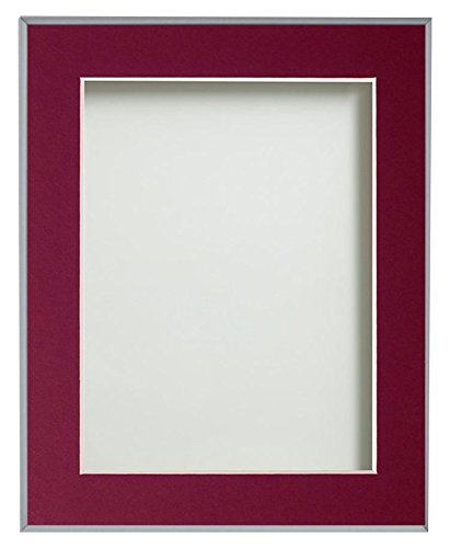 Frame Company Drayton Range 5x5-inch Grey Picture Photo Frame with Plum Mount For Image Size 3.5x3.5-inch