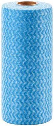 One Roll Disposable Cleaning Cloths,Kitchen Cloths Dish Towels,Multi Purpose Absorbent Reusable Cloths,Handy Cleaning Wipes Size 25 Pcs/Roll (Blue)