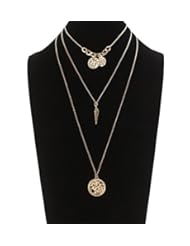 Jewelry: MOLOCH Layered Choker Necklace Boho Delicate Chain insignia Coin Pendant Necklace Set Women Jewelry (gold) - MOLOCH