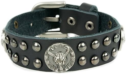 Unisex Black Leather Bracelet Standards by Tundra Jewelry