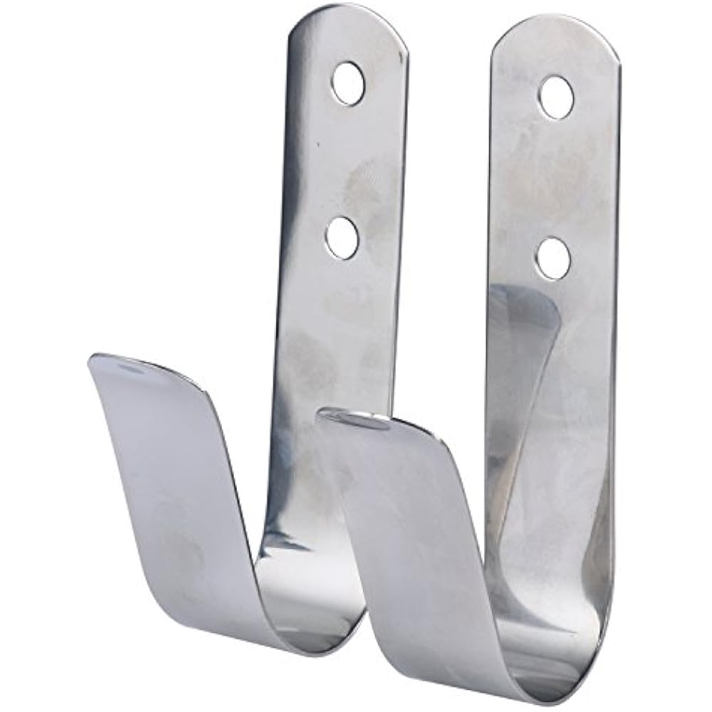 Amarinemade Pair Of Stainless Steel Boat Hook Holders Ring Buoy