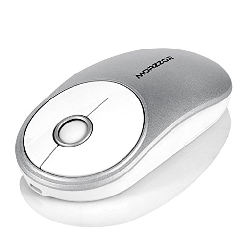 Fullfun Morzzor Wireless Optical USB Gaming Mouse 1600DPI Rechargeable Mute Mice (Silver)