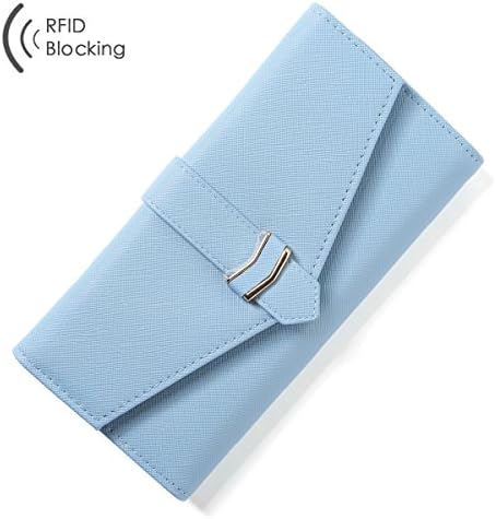 Aoliner Women RFID Blocking Multi Card Organizer Wallets for women Clutch Purse